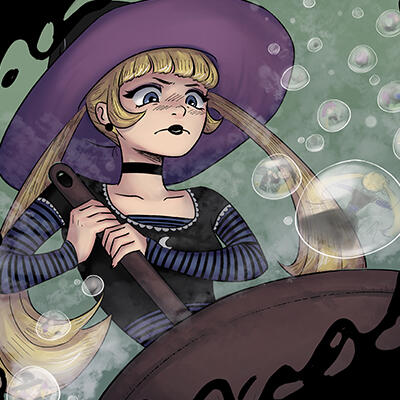 A Witch&#39;s Dilemma is a cute full color 5 page Silent comic.